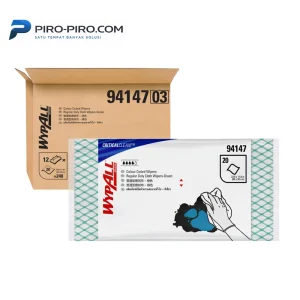 WYPALL 94147 Color Wipers Regular Duty Single Sheet GREEN 12 Pack per Case