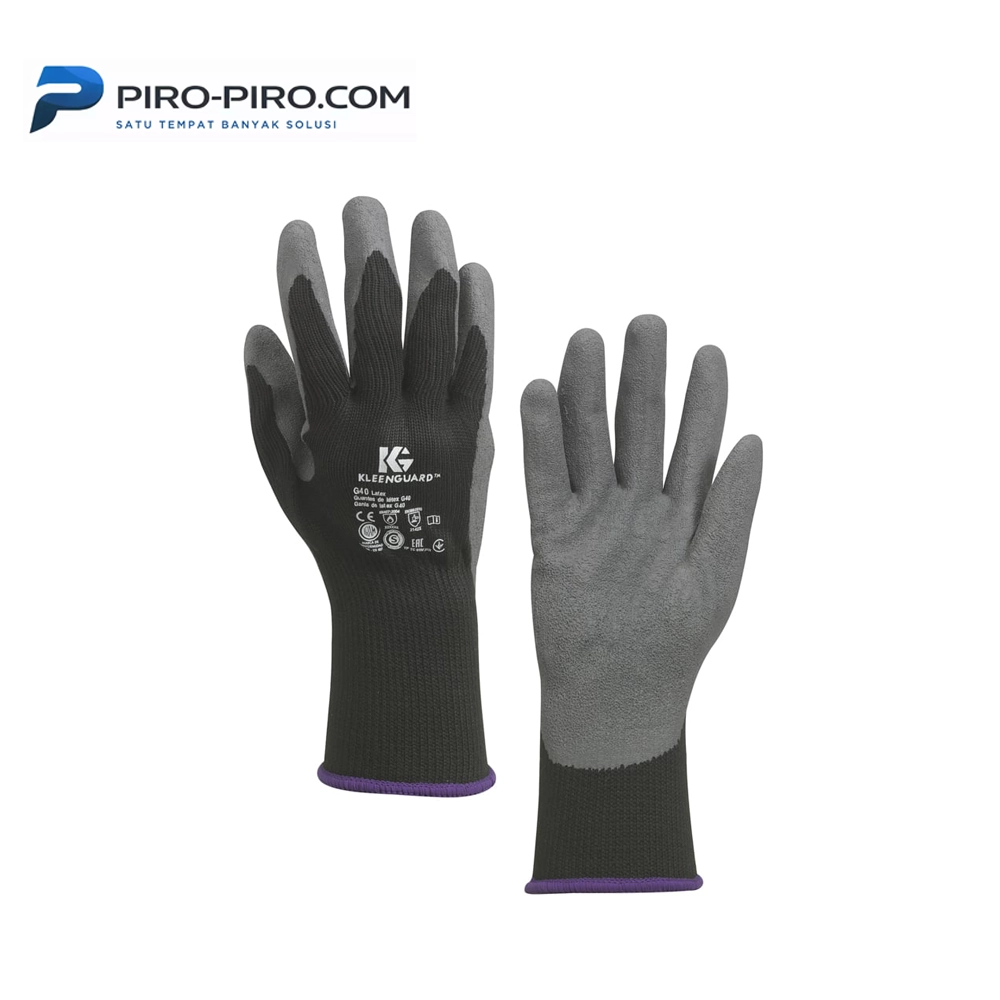 KLEENGUARD 97272 G40 Latex Coated Gloves 12 pairs per pack, 5 pack per case