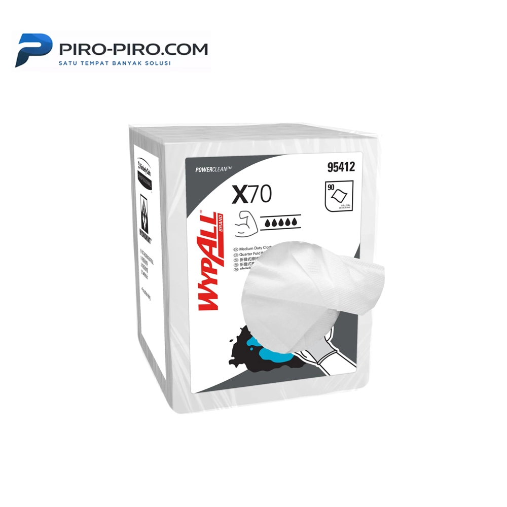WYPALL X70 95412 Manufactured rags ¼ fold 90 sheets per pack